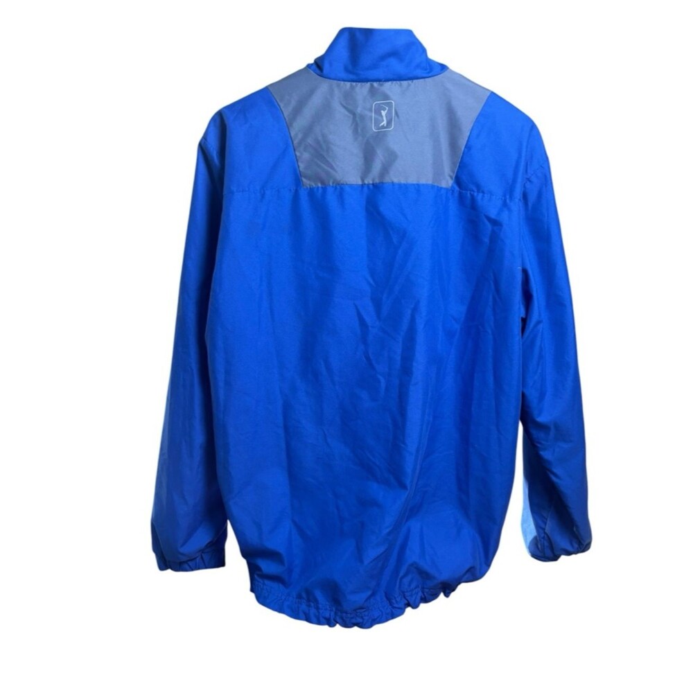 PGA Tour Blue Half-Zip Windbreaker Gray Shoulder Panels Men’s M - Picture 3 of 9